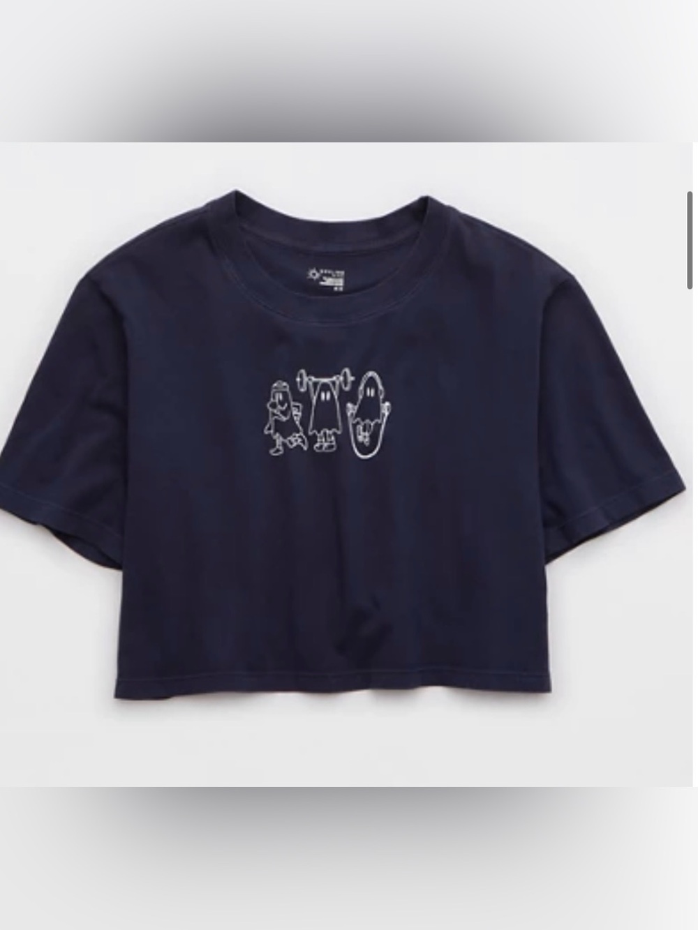 Aerie Ghosts Work Out Cropped Tee
